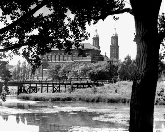 Assumption from creek view